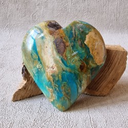 Opale Bleue Turquoise - Coeur