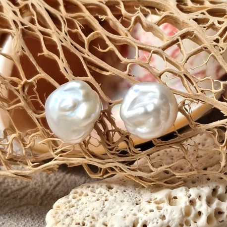 Perle de culture - boucles d'oreilles