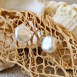 Perle de culture - boucles d'oreilles