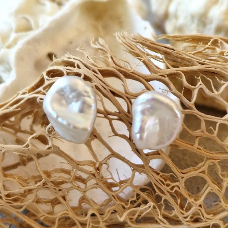 Perle de culture - boucles d'oreilles