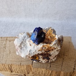 Azurite - Cristal sur gangue - Maroc