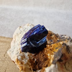 Azurite - Cristaux sur gangue - Maroc