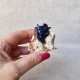 Azurite - Cristal sur gangue - Maroc