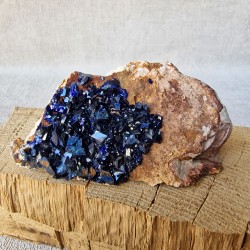 Azurite - Cristal sur gangue - Maroc