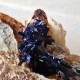 Azurite - Cristal sur gangue - Maroc