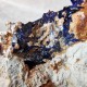 Azurite - Cristal sur gangue - Maroc