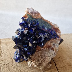 Azurite - Cristaux sur gangue - Maroc