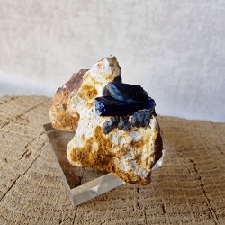 Azurite - Cristaux sur gangue - Maroc