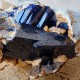 Azurite - Cristaux sur gangue - Maroc