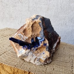 Azurite - Cristaux sur gangue - Maroc