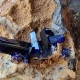 Azurite - Cristaux sur gangue - Maroc