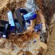 Azurite - Cristaux sur gangue - Maroc