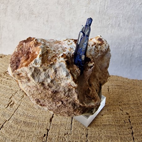 Azurite - Cristaux sur gangue - Maroc