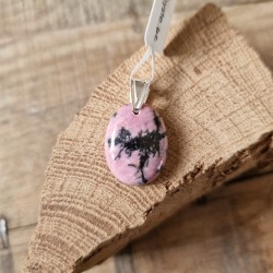 Rhodonite - pendentif ovale