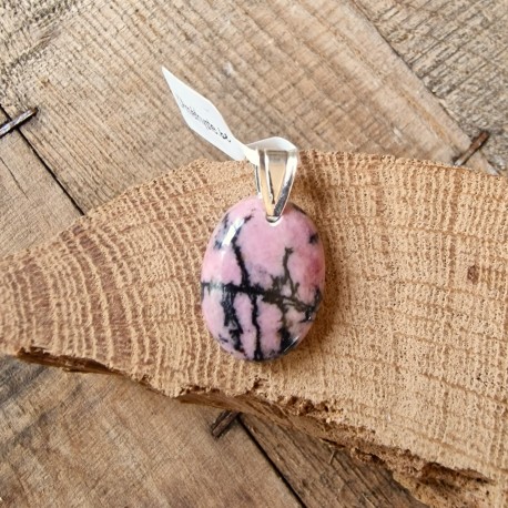 Rhodonite - pendentif ovale