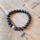 Tourmaline, Shungite, Pierre de lave, Onyx - bracelet médium