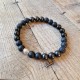 Tourmaline, Shungite, Pierre de lave, Onyx - bracelet XXL