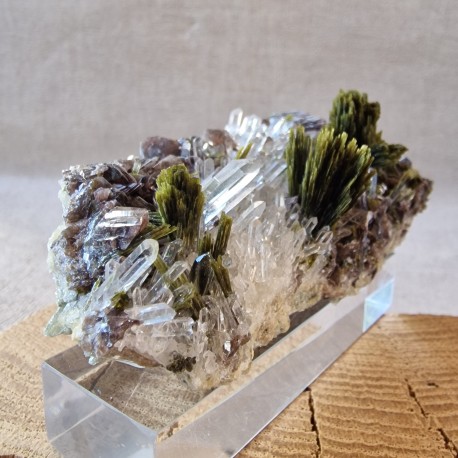 Épidote, Quartz et Axinite - Lima, Pérou