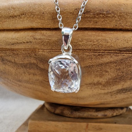 Cristal de Roche - Pendentif argent 925