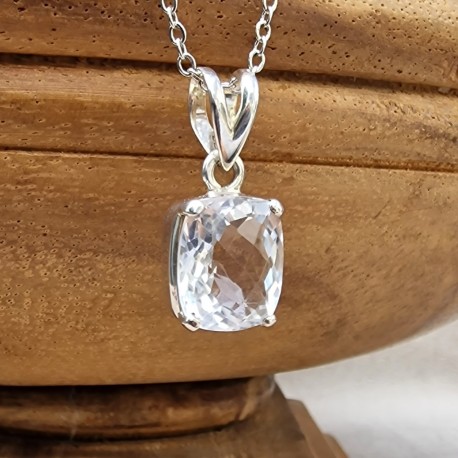 Cristal de roche - Pendentif argent 925