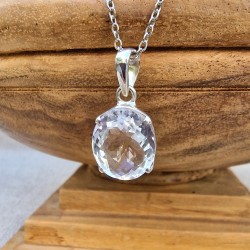 Cristal de Roche - Pendentif argent 925