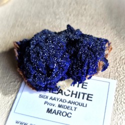 Azurite & Calcite - Sidi Ayad, Midelt - Maroc