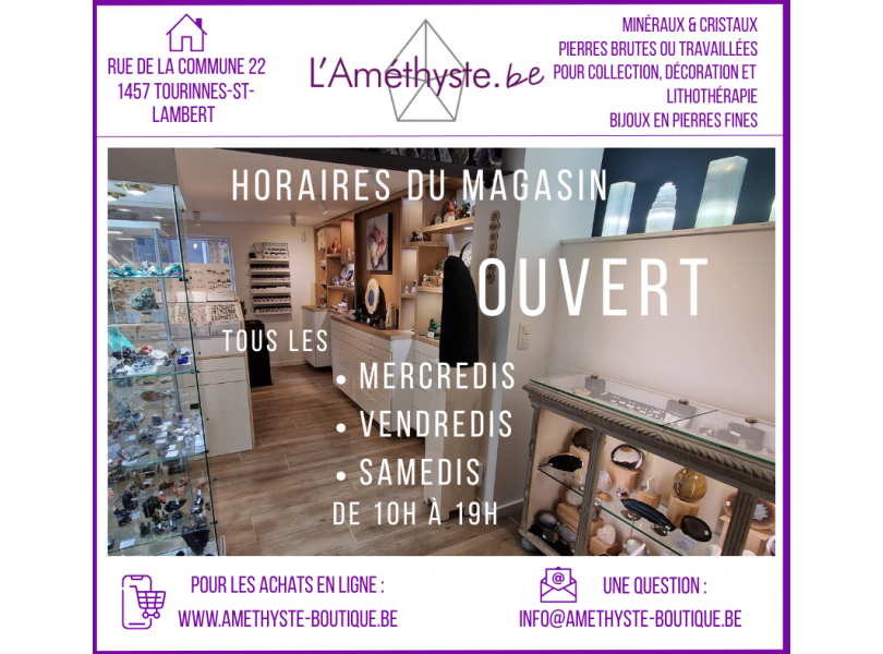 L'Améthyste.be - horaires janvier 2026