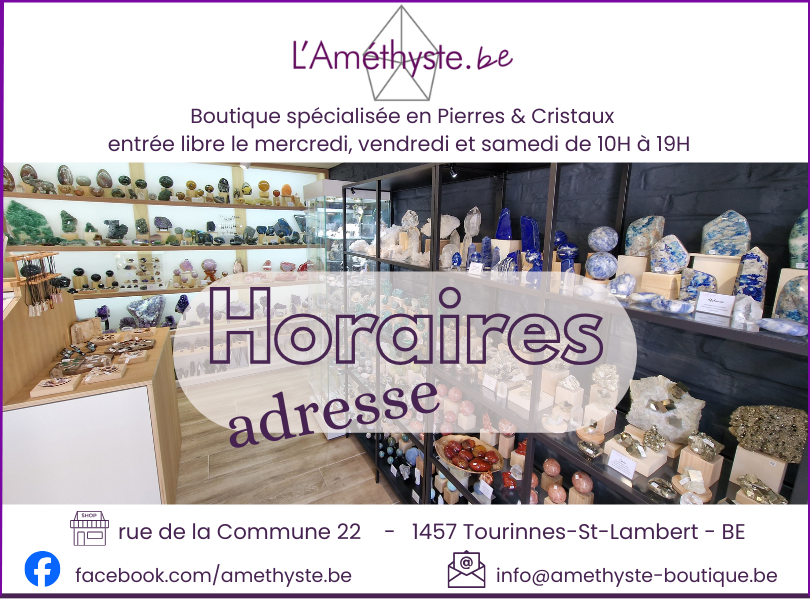 L'Améthyste.be - horaires avril 2026 L'Améthyste.be - horaires avril 2026