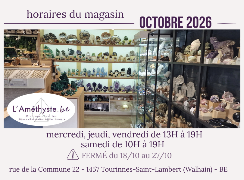 L'Améthyste.be - horaires octobre 2026 L'Améthyste.be - horaires octobre 2026