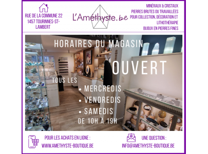 L'Améthyste.be - horaires janvier 2026