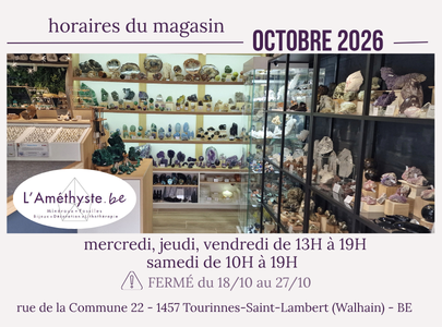 L'Améthyste.be - horaires octobre 2026
